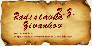 Radislavka Živankov vizit kartica